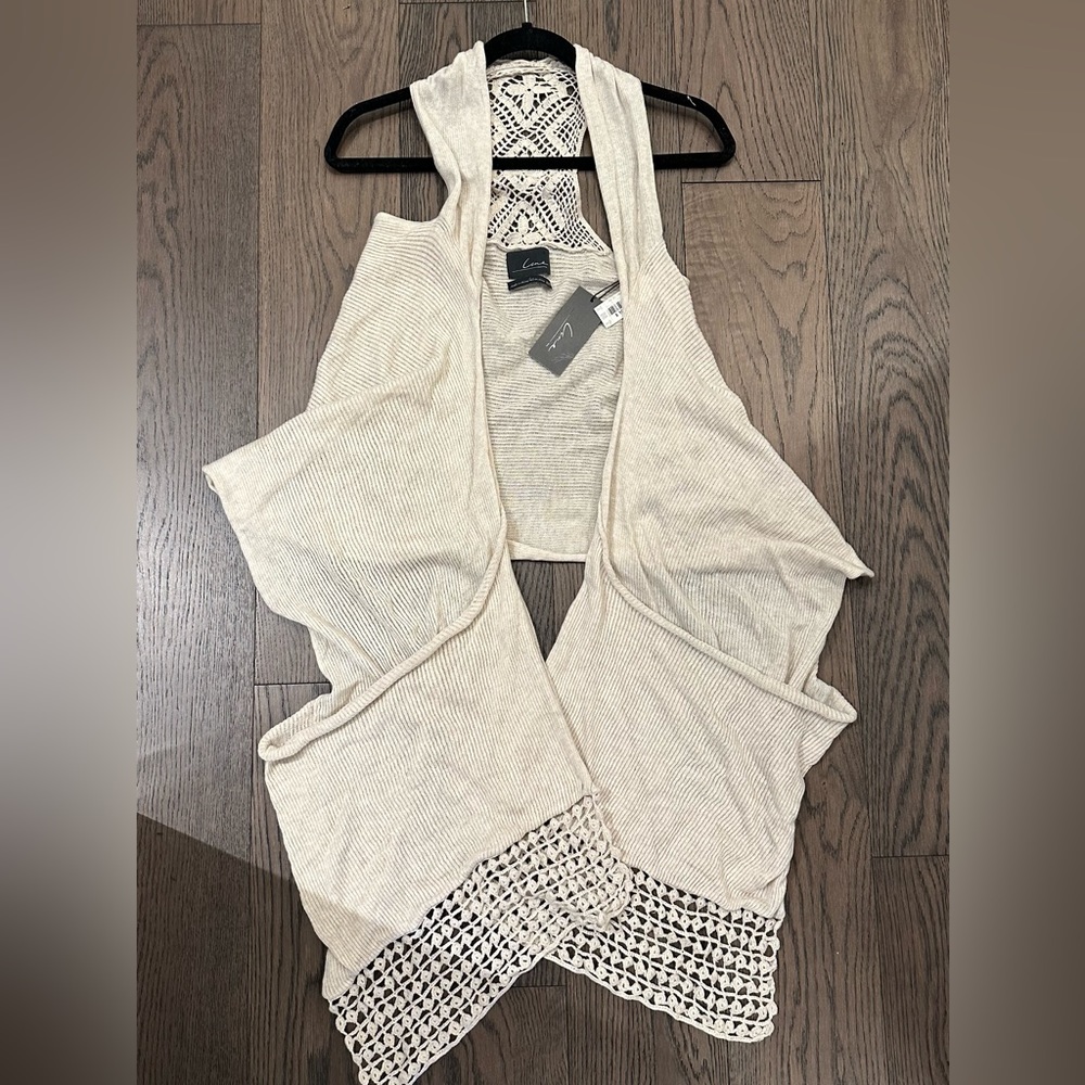 Crochet Vest/Shawl With Pockets Size S